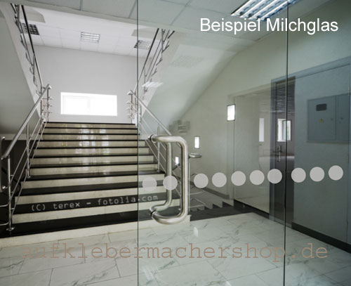 Beispielbild Glastüraufkleber mit Punktreihe